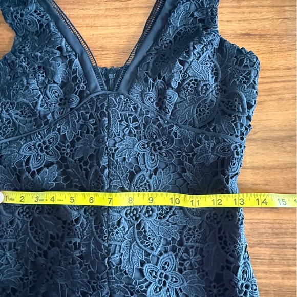 REISS Black Barbara Lace Midi Dress Size 4 - Picture 14 of 15